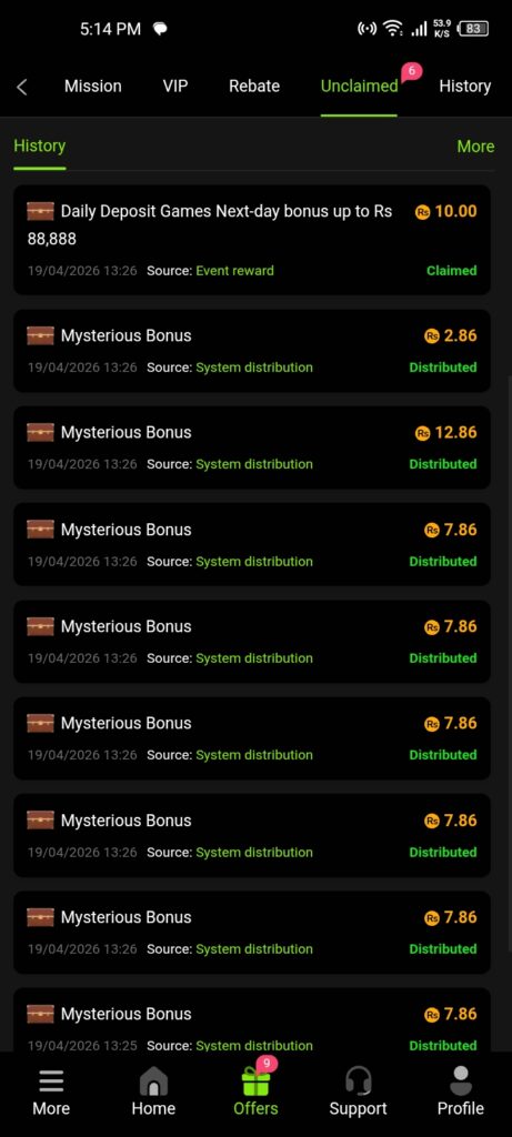 Win786 game free bonus